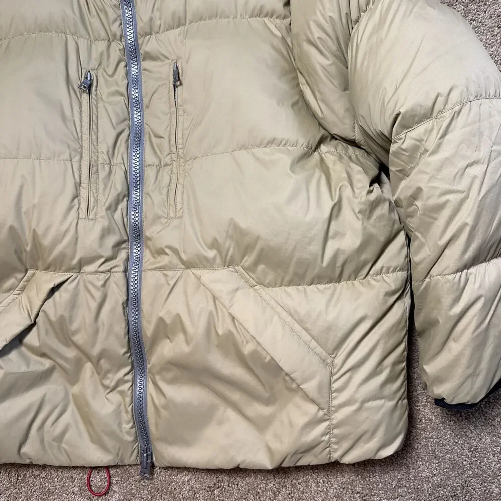 Nautica Men’s Puffer Coat 80% Down 20%‎ Waterfowl Feather Beige Sz L EUC Winter